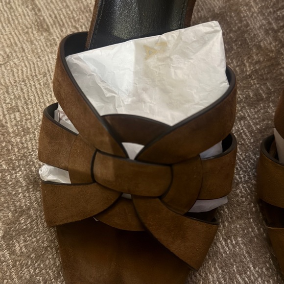 Saint Laurent Dark Brown Women's Heels - Picture 7 of 10